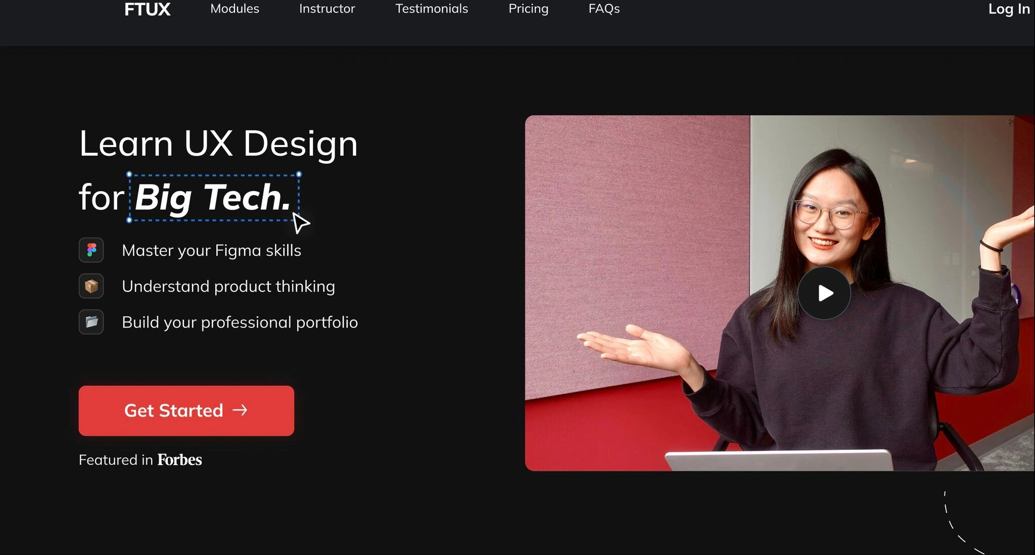 FastTrackUX landing page redesign