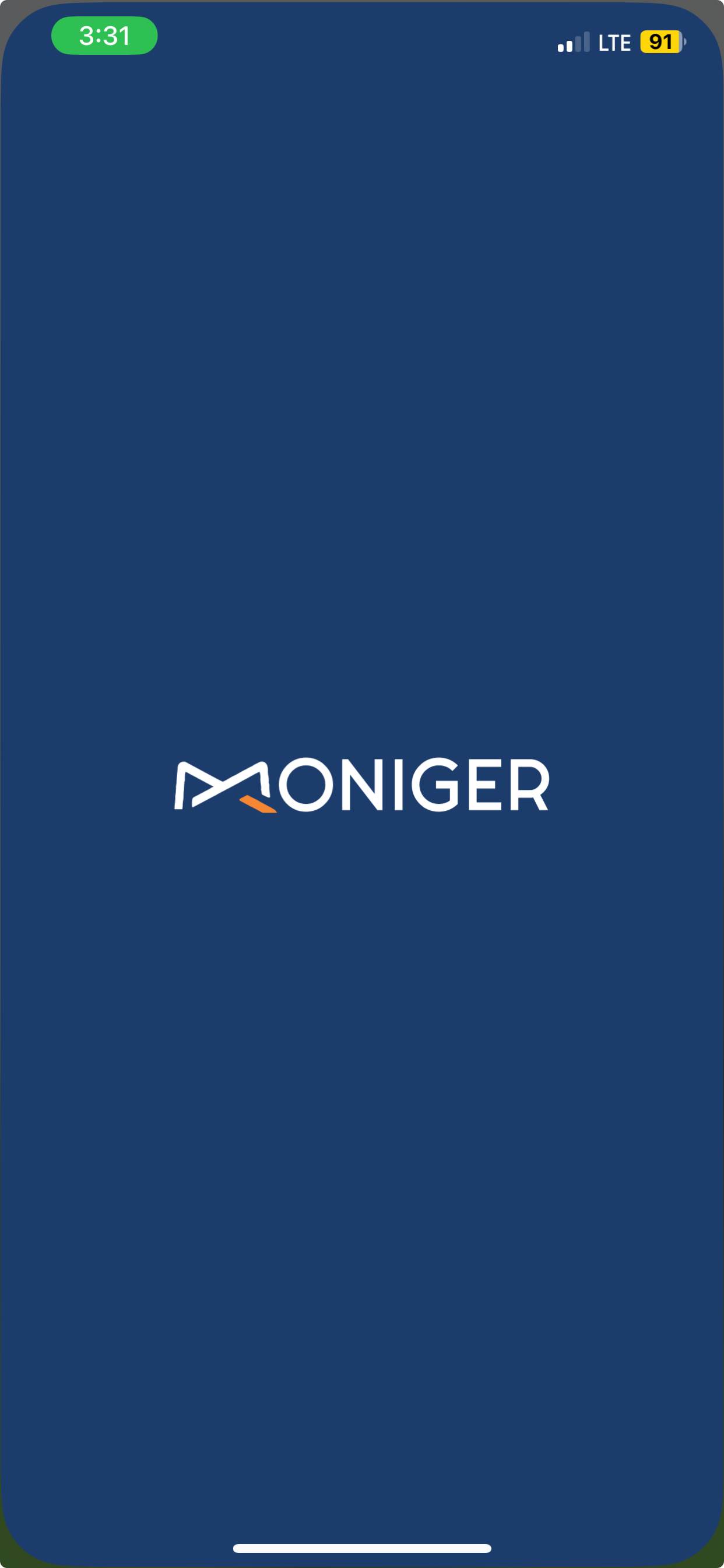 Moniger app splash screen