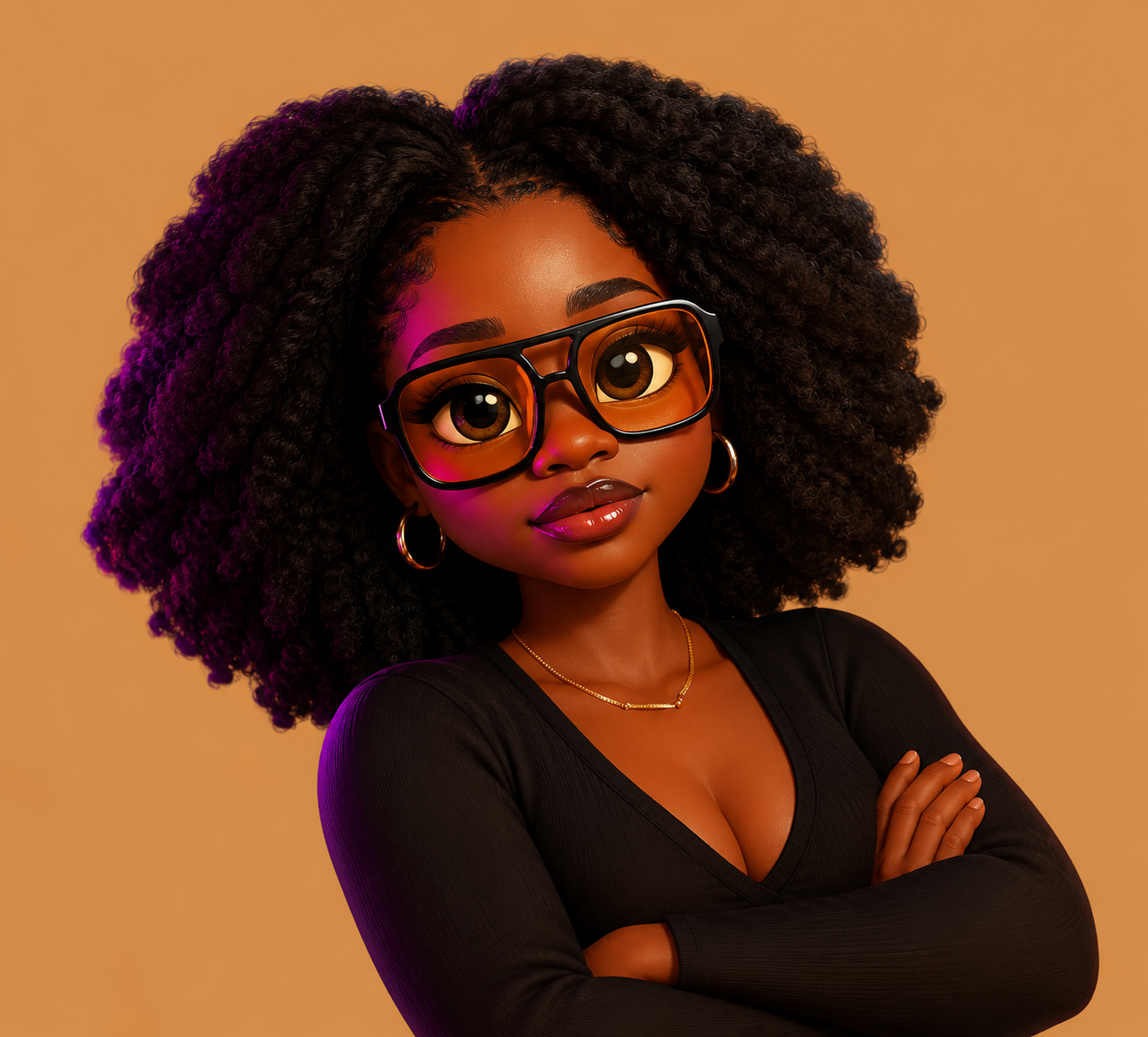 Illustrated portrait of Precious Okoro